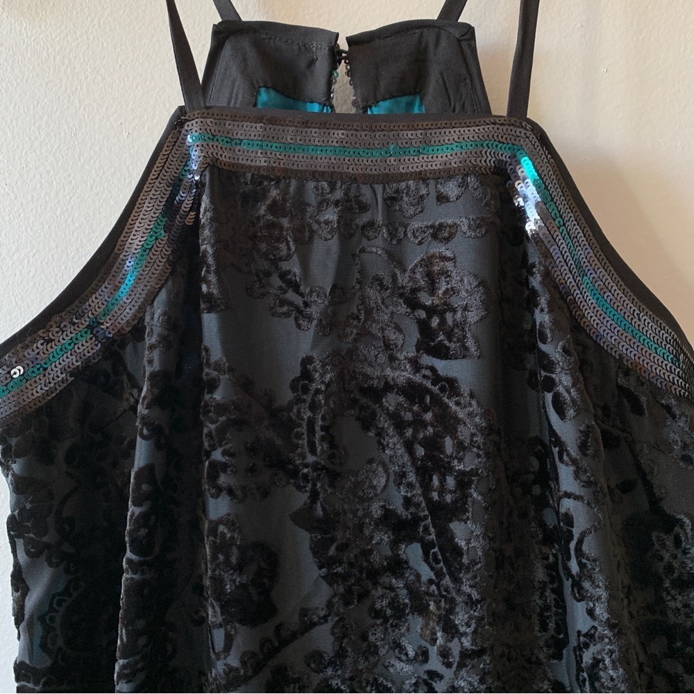 Anthropologie Dress Cocktail Sequined Dress‎ Little Black Dress NEW WITH TAGS - Picture 13 of 15